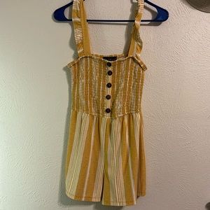 YELLOW/WHITE ROMPER